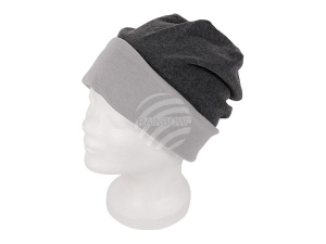 Long Beanie Slouch Turn Design anthracite/gray