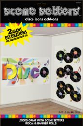 Dekoracja na sciane Scene Setter 80 rok Muzyka disco