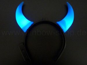 Hair Circle devil horns blue