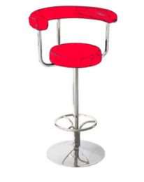 Krzeslo barowe czerwone