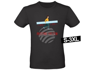 Motif T-shirt black model Shirt-002