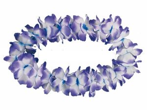 Hawaii chains flower necklace Maxi blue white purple