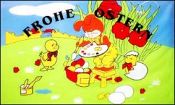 Fahne Frohe Ostern 1