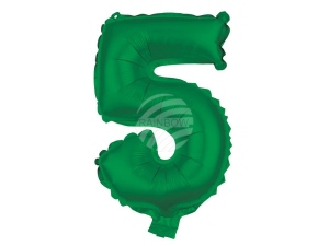 Foil balloon helium balloon green number 5