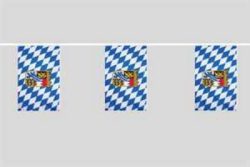 Flaggenkette Bayern mit Wappen