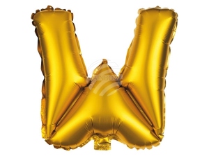 Folienballon Helium Ballon gold Buchstabe W