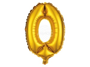 Foil balloon helium balloon gold number 0
