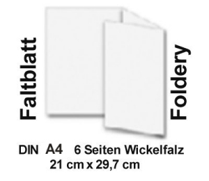 Foldery135g papier kredowany matowy DIN A4 6 stronny