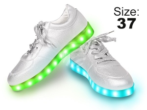 LED Schuhe Farbe silber Gre 37