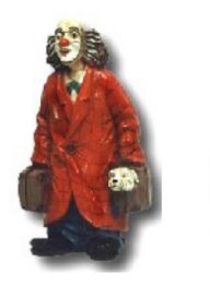 Clown with suitcase K131