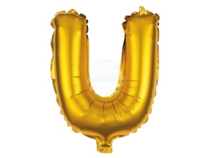 Folienballon Helium Ballon gold Buchstabe U