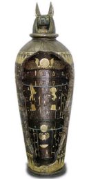 Egipski amphora vitrine czarny