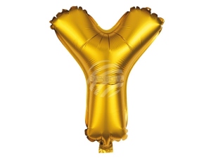 Folienballon Helium Ballon gold Buchstabe Y