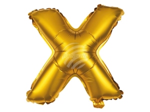 Folienballon Helium Ballon gold Buchstabe X