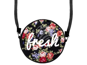 Round motif handbag Fresh flowers