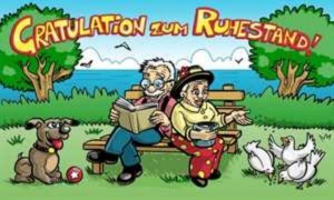 Fahne Rentner-Ruhestand