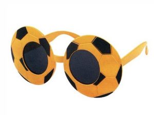 Brille Partybrille Funbrille Fuball schwarz gelb