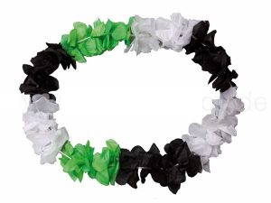 Hawaii chains flower necklace luxus green white black