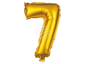 Foil balloon helium balloon gold number 7