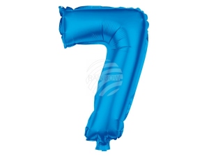 Folienballon Helium Ballon hellblau Zahl 7