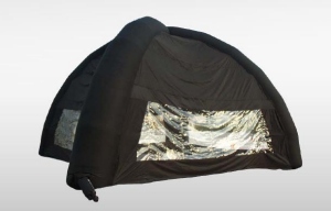Dome-Zelt mit Seitenwnden schwarz 6x6m