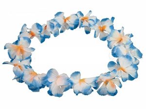 Hawaii chains flower necklace Maxi orange white blue