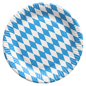 Plate Pasteboard round Bavarian