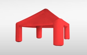 Pavilion tent without side walls red 6x6 m