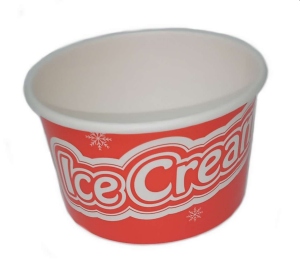 Taza para helado postre taza de papel helado naranja 230ml 1000 