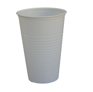 PP drinking cup white 0.2 l with calibration mark 1000 pieces