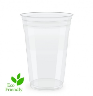Vaso de bebida fra PLA puro 0,3 l transparente