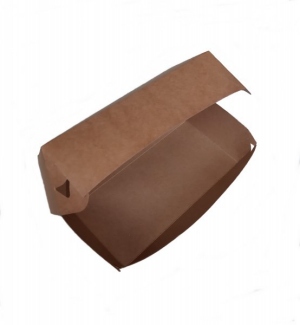 Pudelko na burgery XL papier pakowy, 20x10x8,5cm 100 sztuk