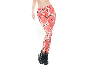 Damen Motiv Leggings Design Melonen Farbe rosa