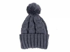 Knitted Hat with bobble Model 43b