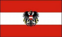 Flaga Austria z orlem