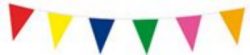 Bunting chains multicolored 10m