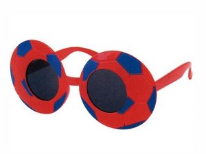 Brille Partybrille Funbrille Fuball rot schwarz
