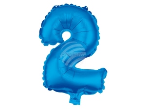 Foil balloon helium balloon light blue number 2