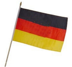 Flag at wood staff Germany