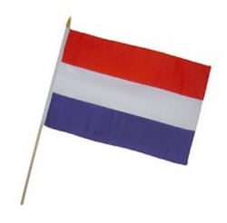 Fahne an Holzstab Niederlande