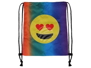 Gym bag Gymsac Design Emoticon in love multicolor