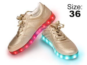 LED Shoes color gold Size 36