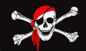 Fahne Pirat mit Kopftuch
