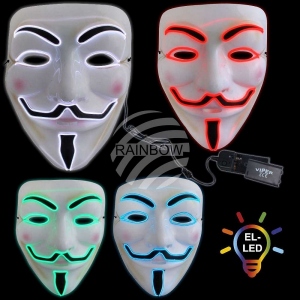 LED masks scary masks skull Guy Fawkes MAS-MIX33