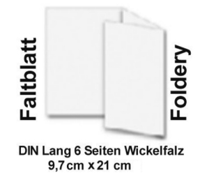 Leaflets 135g Image print mat DIN long 6 pages