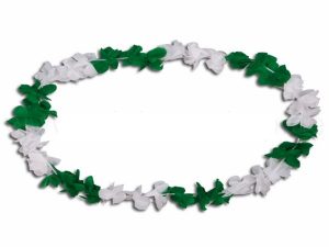 Hawaii chains flower necklace classic green white