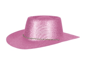 Cowboyhut glitzernd pink