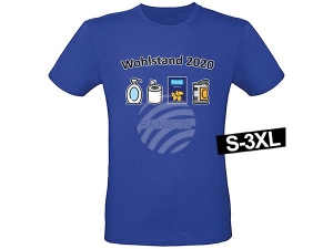 Camiseta con motivo azul real Modelo Shirt-003d