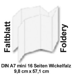 Foldery135g papier kredowany matowy DINA7mini16stronny