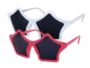 Party Glasses Funglasses Star white or red